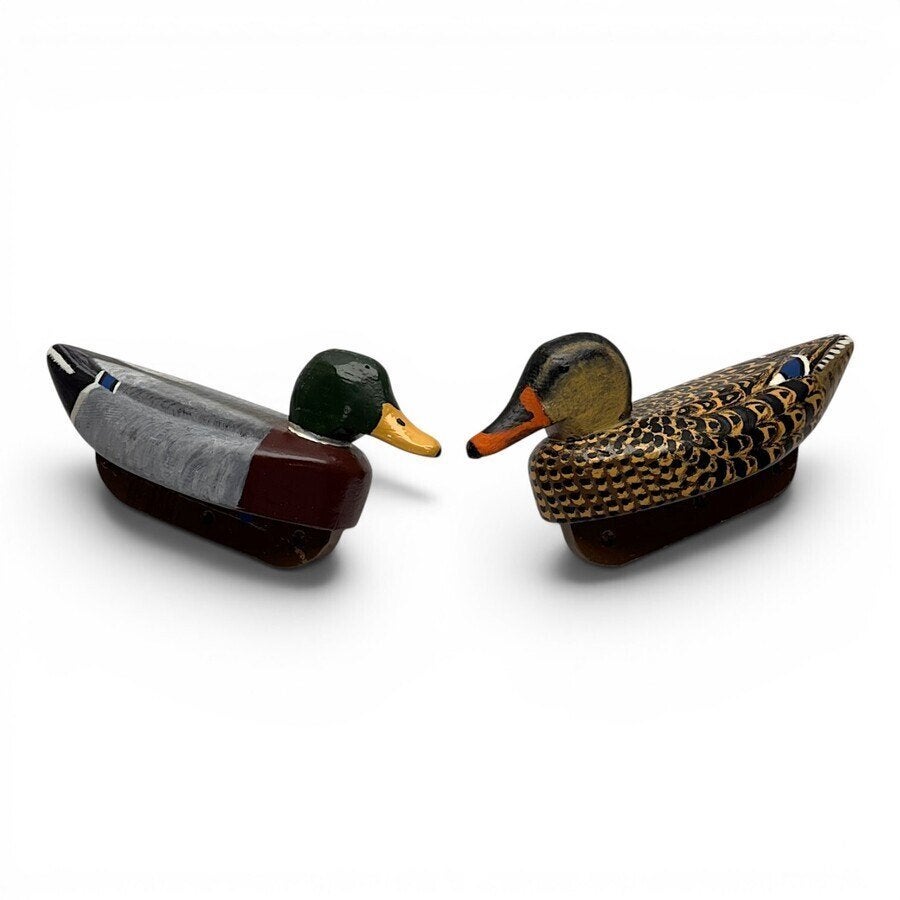 Twee houten lokeenden, wilde eenden, Ophalen of Verzenden