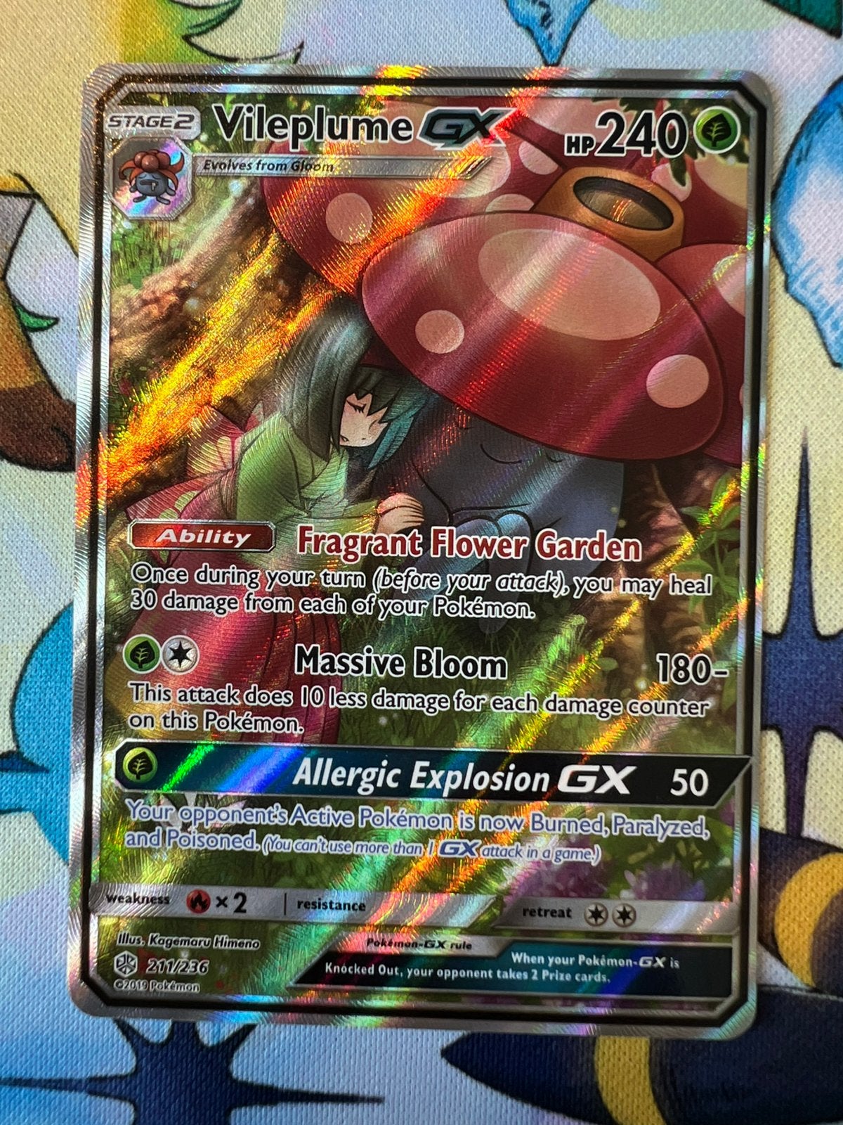 Vileplume GX 211 Cosmic Eclipse, Verzenden, Zo goed als nieuw, Losse kaart, Foil