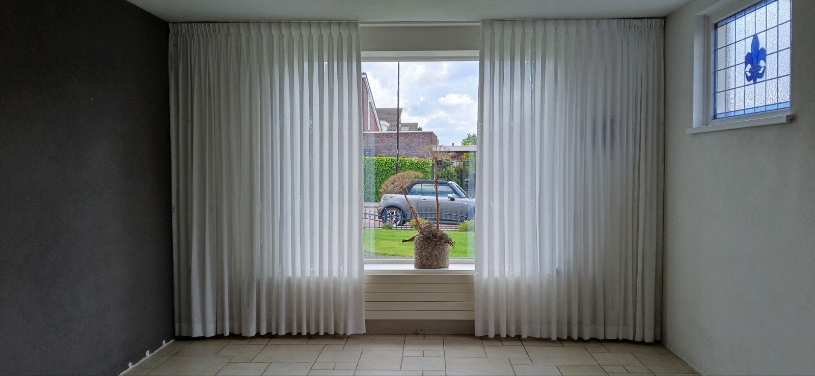 Inbetween vitrage - 385x240 cm - Goede conditie, Ophalen, Gebruikt, Wit, Vitrage