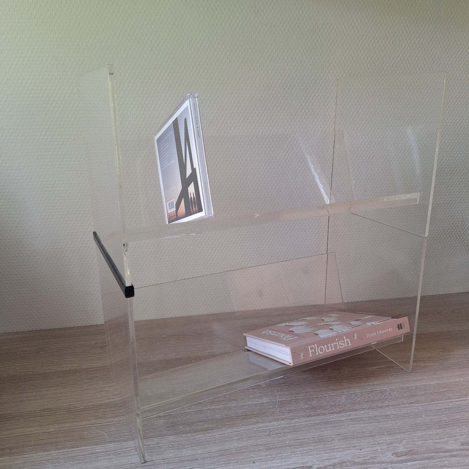 Vintage jaren 80 space age Eickel acryl media cd standaard, Huis en Inrichting, Ophalen of Verzenden, Zo goed als nieuw, Kunststof