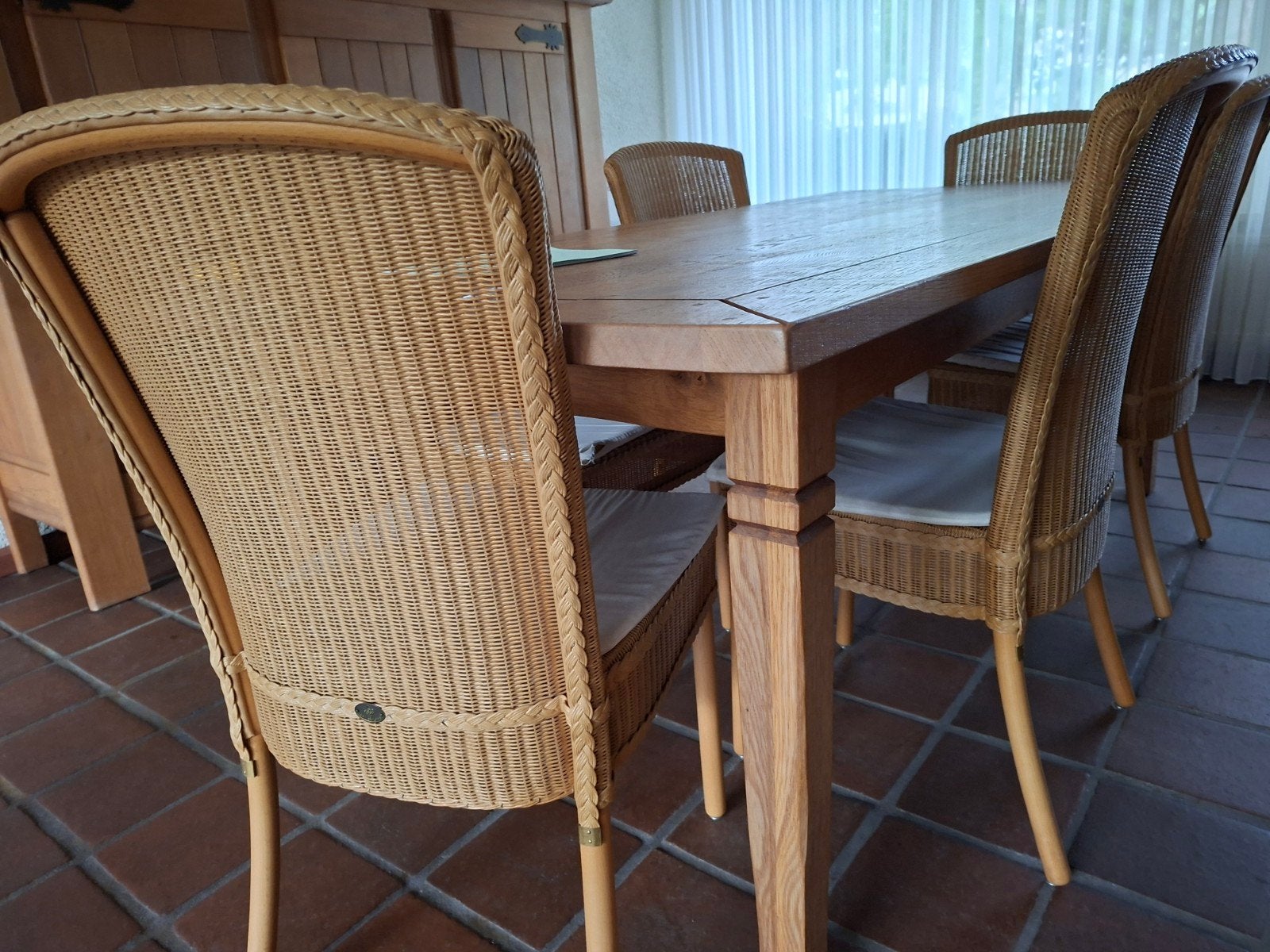 6 Lloyd Loom of Spalding stoelen eventueel samen met tafel, Ophalen, Zo goed als nieuw, Engels, country, 4 tot 6 stoelen