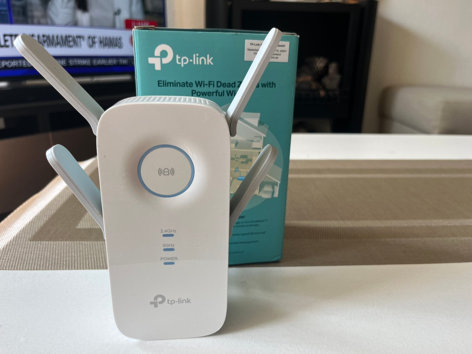 TP-LINK RE655 KRACHTIGE versterker/ Wifi repeater, Ophalen of Verzenden, Zo goed als nieuw