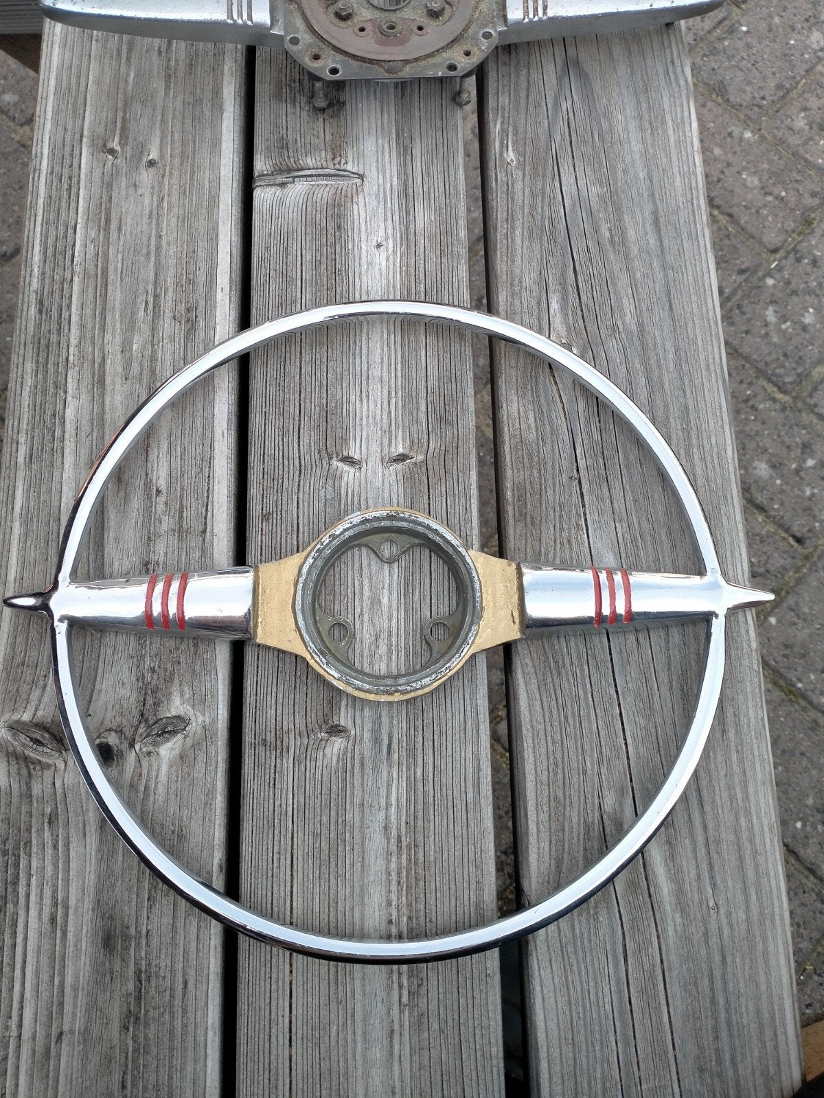 Fiat Seat 1400 Chrome Stuur Claxon Ring Oldtimer, Ophalen of Verzenden, Gebruikt, Seat