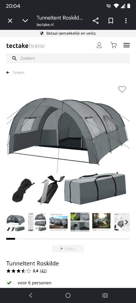 Tent XXL 8 persoons, Caravans en Kamperen, Tenten, Ophalen of Verzenden, Nieuw, Meer dan 6