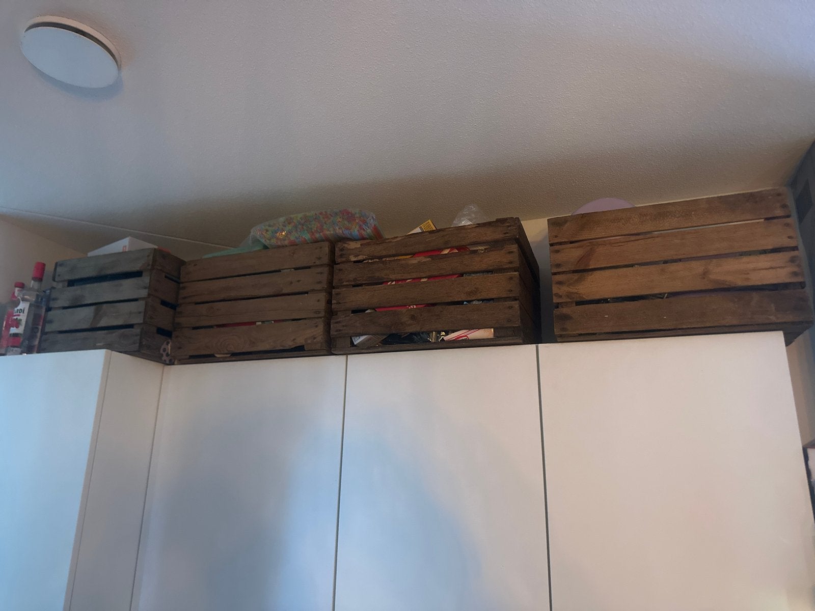 8 houten fruit- of groentekisten, Ophalen, Gebruikt, 50 tot 75 cm, Minder dan 40 cm