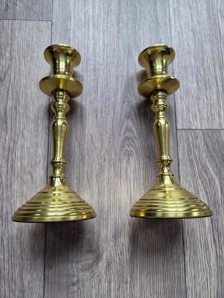 Goudkleurige Kandelaars, Ophalen of Verzenden, Zo goed als nieuw, Metaal, Kandelaar