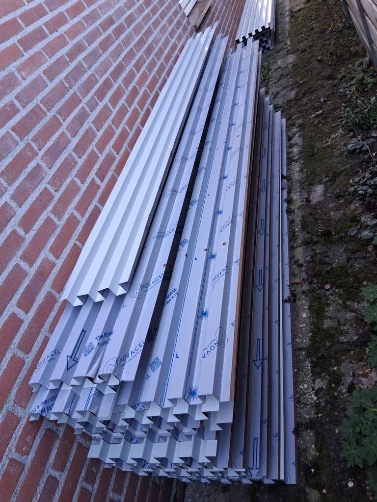 Wandplaat nokprofielen ijzer platen houtnerf dak kippenhok, Ophalen, Nieuw