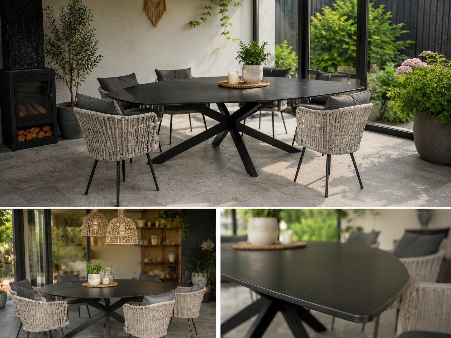 Veranda tuintafel slechts 2jr oud, Tuin en Terras, Tuinsets en Loungesets, Ophalen, Zo goed als nieuw, Eettafel, 6 zitplaatsen