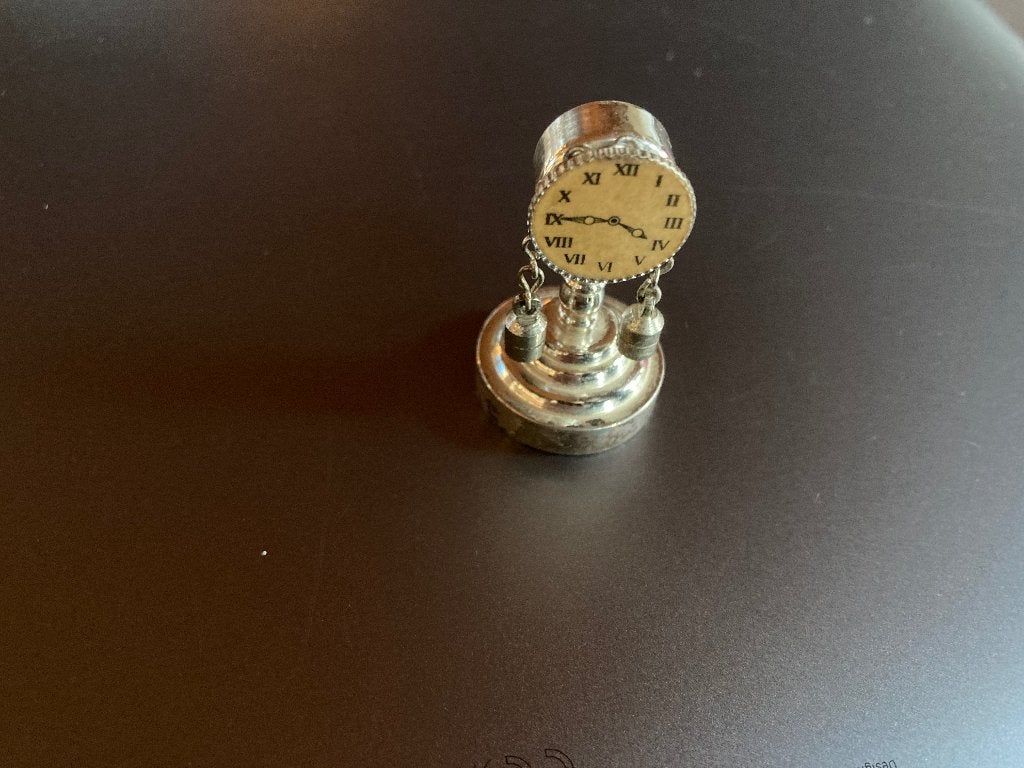 Vintage Miniatuur staande klok poppenhuis, Ophalen of Verzenden, Gebruikt, Poppenhuis