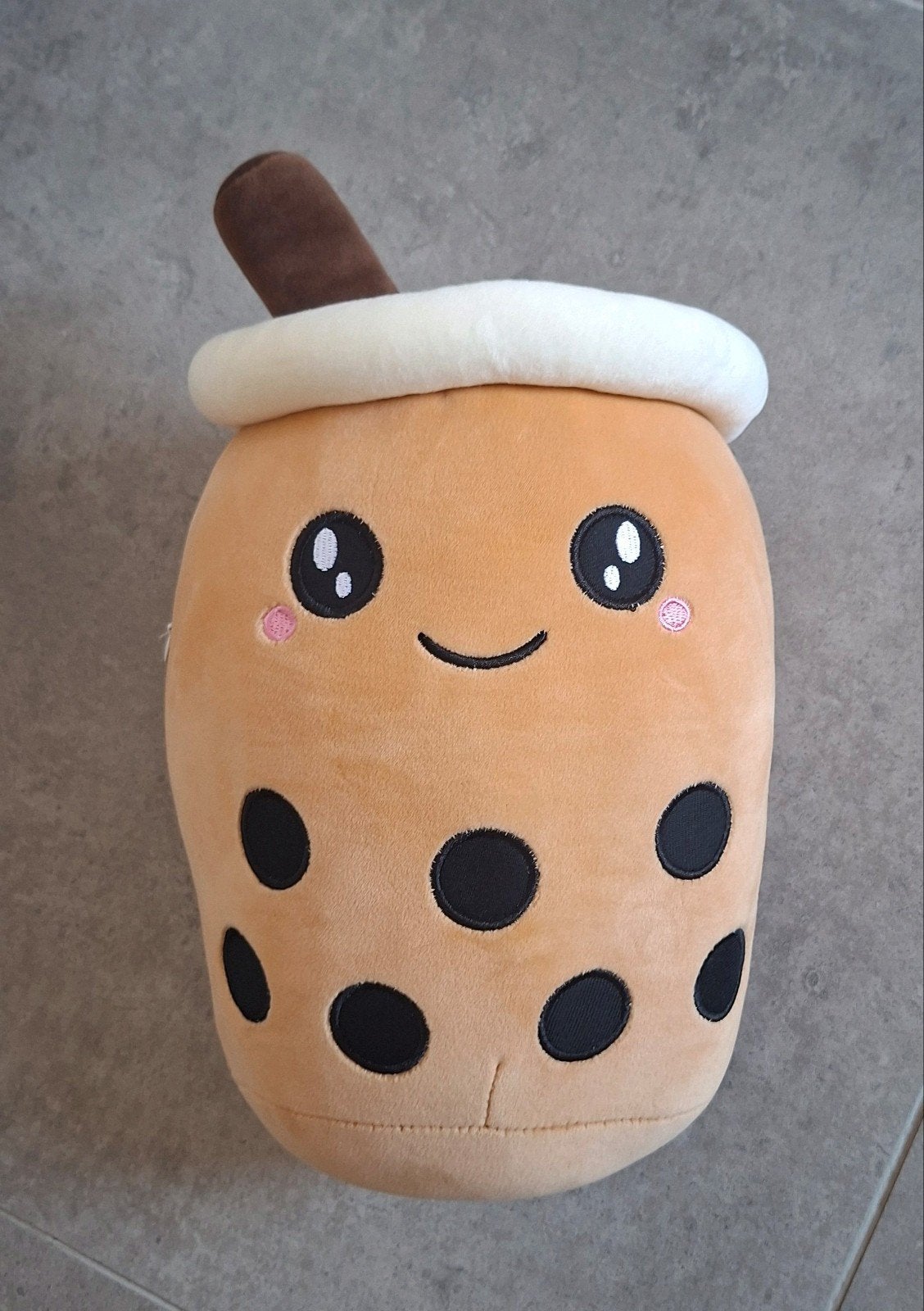 Bubble tea squishmallow knuffel ZGAN, Overige typen, Ophalen of Verzenden, Zo goed als nieuw, Middelgroot (20 tot 80 cm)