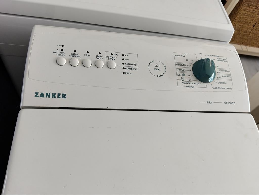 Zanker Bovenlader Wasmachine ST 6300 E - 5 kg, Ophalen, 1200 tot 1600 toeren, Gebruikt, 4 tot 6 kg