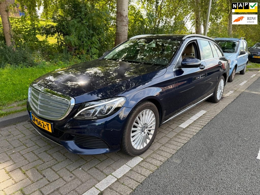 Mercedes-Benz C-klasse Estate 350 e Lease Edition nap ,leer,, Auto's, Automaat, Achterwielaandrijving, Gebruikt, Euro 6