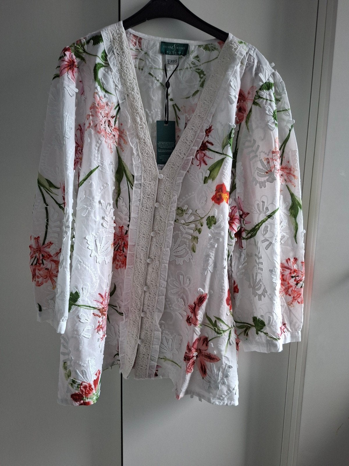 Mooie top blouse van Love&Roses via Next, Wit, Maat 46/48 (XL) of groter, Nieuw, Ophalen of Verzenden