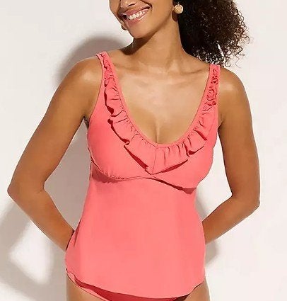 Koraal roze tankini met bikini broekje maat 44 nieuw, Kleding | Dames, Badmode en Zwemkleding, Ophalen of Verzenden, Nieuw, Roze
