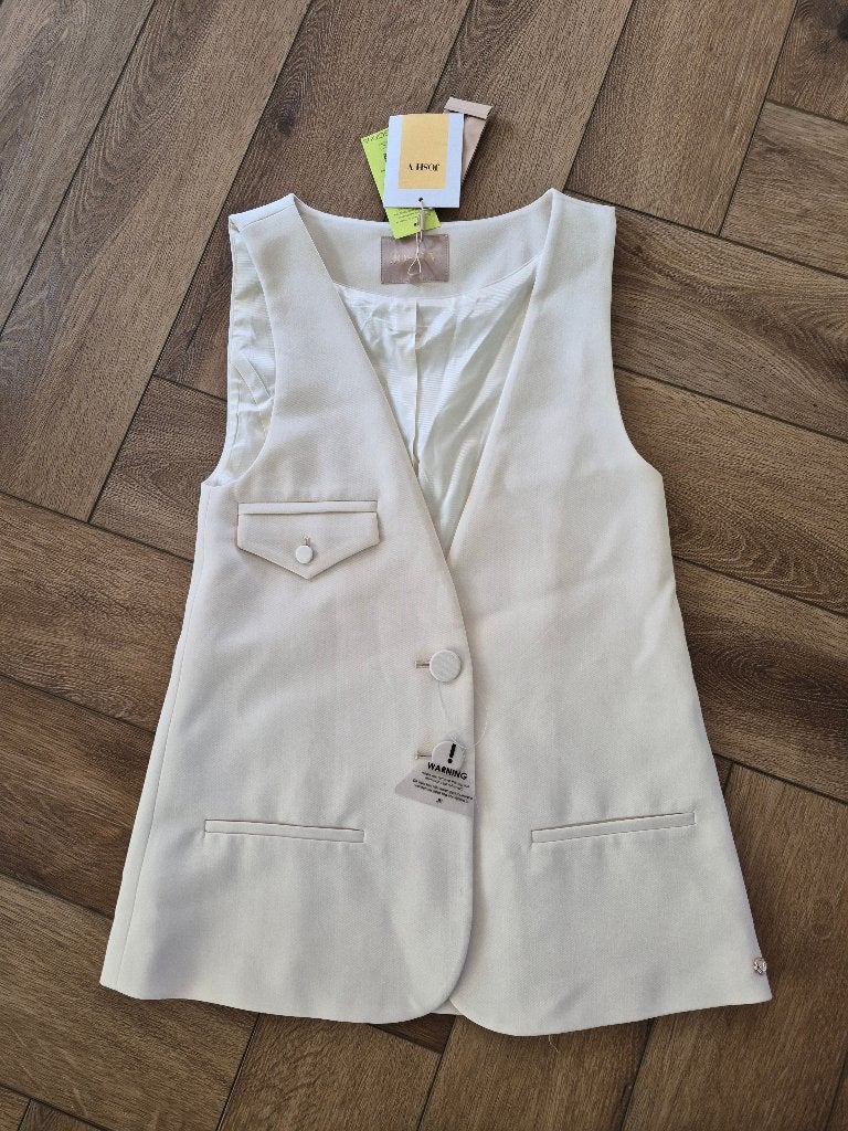 Prachtig nieuw gilet van Josh V, maat XXS, Beige, Nieuw, Ophalen of Verzenden, Jasje