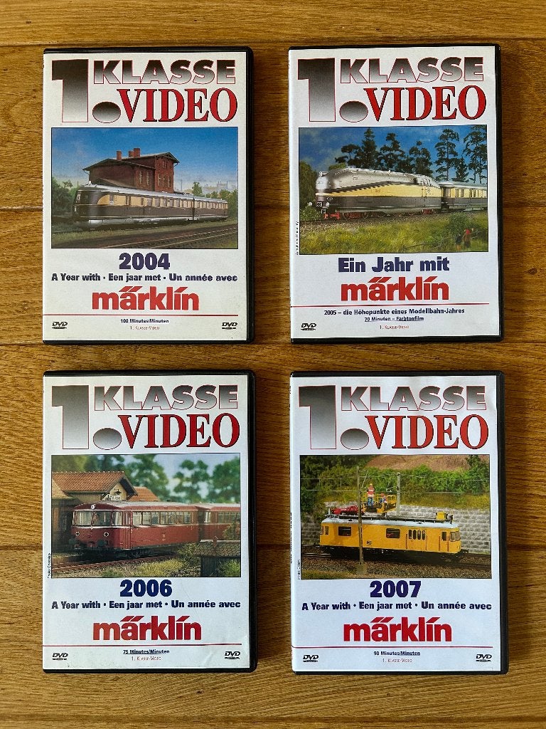 DVD’s Een jaar met Märklin van 2004, 2005, 2006 en 2007, Cd's en Dvd's, Alle leeftijden, Ophalen of Verzenden, Zo goed als nieuw