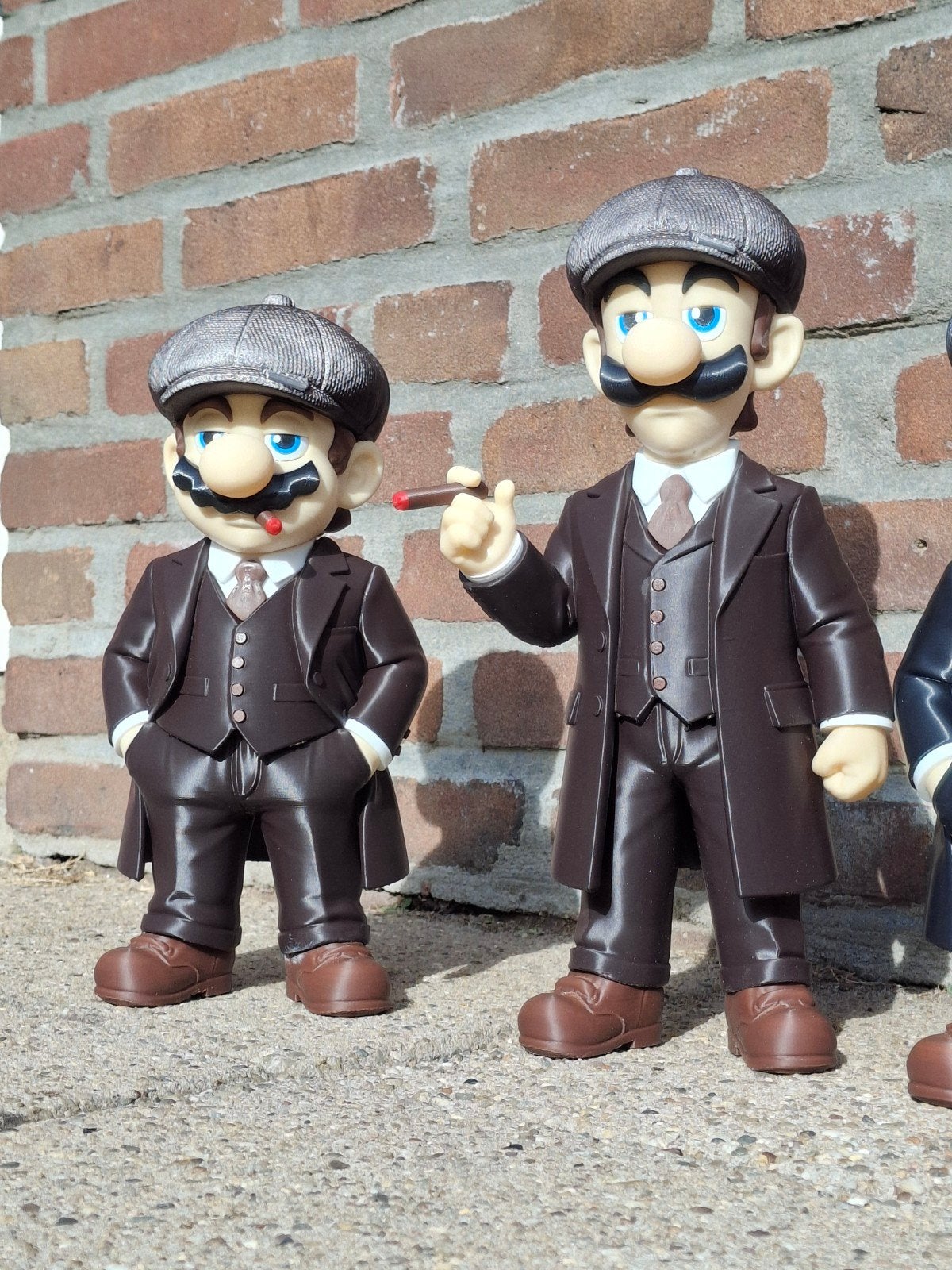 3D Geprinte Mario & Luigi Peaky Blinders Stijl, Ophalen of Verzenden, Nieuw