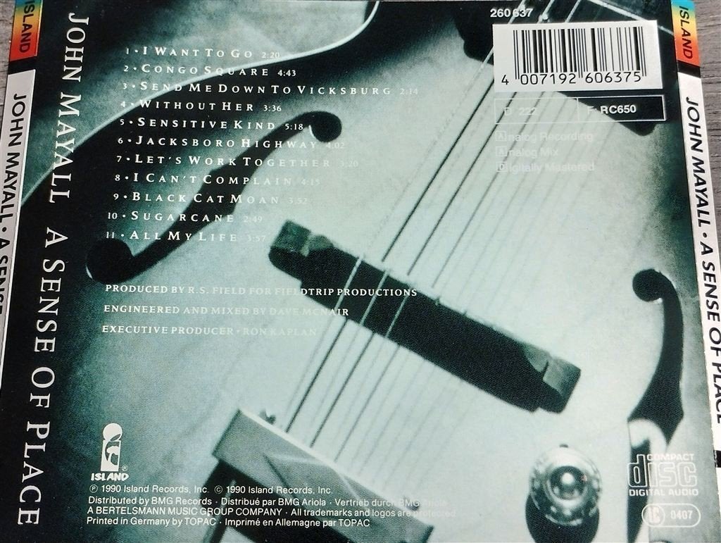 John Mayall - A Sense Of Place, Ophalen of Verzenden, Zo goed als nieuw, Jazz