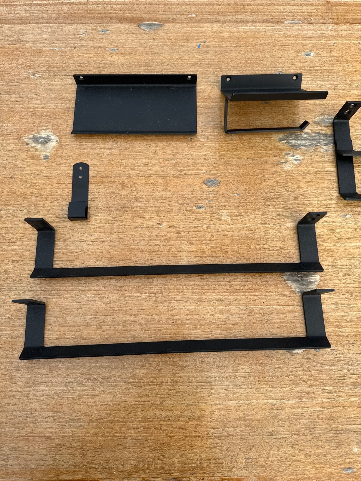 Badkamer accessoires set - Zwart metaal, Ophalen of Verzenden, Nieuw, Zwart, Handdoekenrek