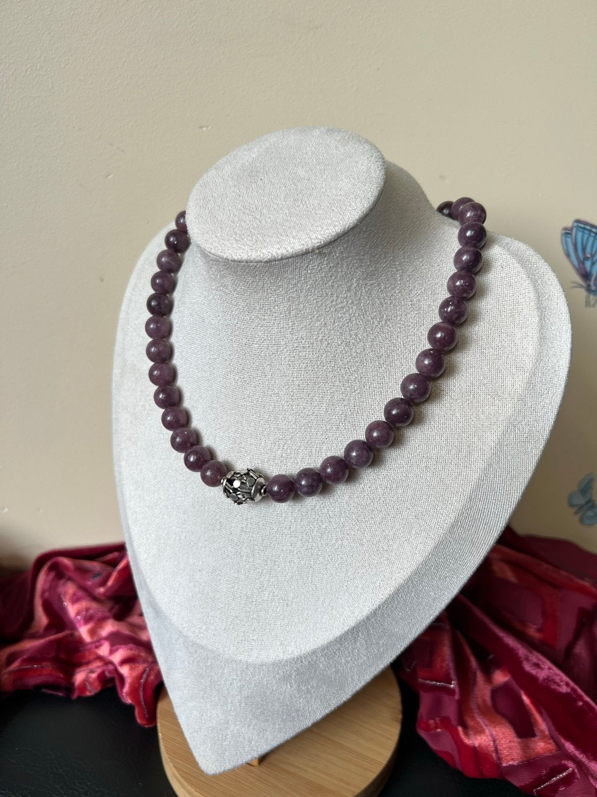 Lepidoliet beschermt geluk intuïtie zuivert doelgericht, Sieraden, Tassen en Uiterlijk, Kettingen, Paars, Nieuw, Ophalen of Verzenden