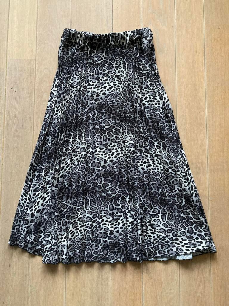 Plissé rok New Collection M/L Zwart/Wit Animal Print, Maat 38/40 (M), Zwart, Ophalen of Verzenden, Zo goed als nieuw
