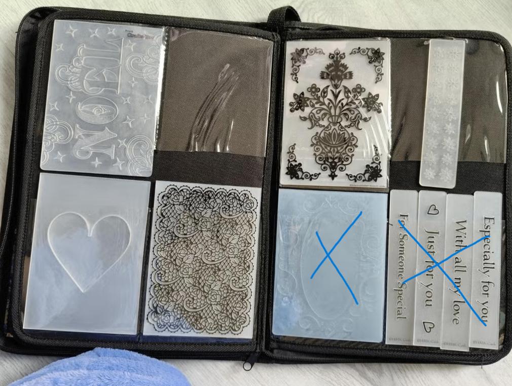Veel embossing folders, Hobby en Vrije tijd, Scrapbooking, Zo goed als nieuw, Frame of Mal, Overige merken, Ophalen of Verzenden