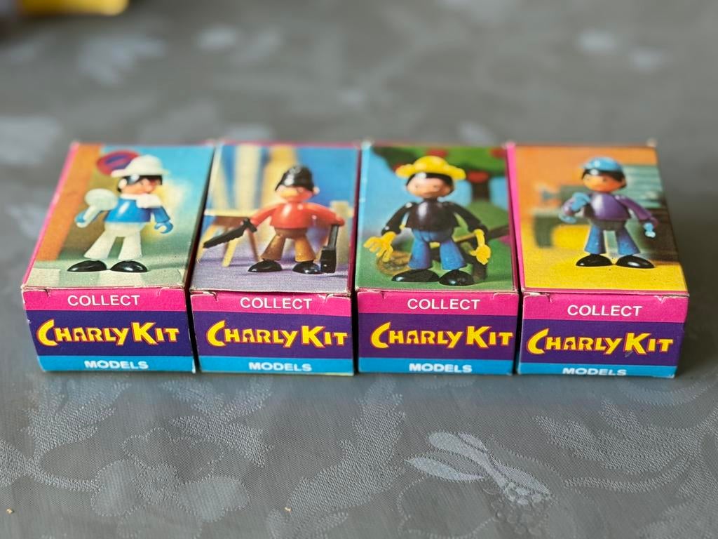 Set 4x Charly Kit Vintage Figuren - Jaren '70 - Onbespeeld!, Ophalen of Verzenden, Nieuw