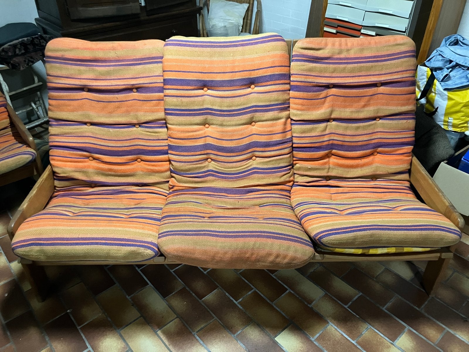 Retro vintage banken swedese (lamino), Ophalen, Gebruikt