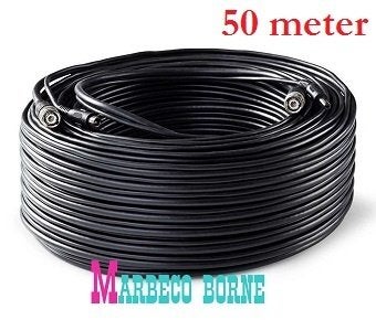 Verlengkabel, Camerakabel voor camera bewaking 50 meter, 10 meter of meer, Nedis, Nieuw, Info@marbeco.nl