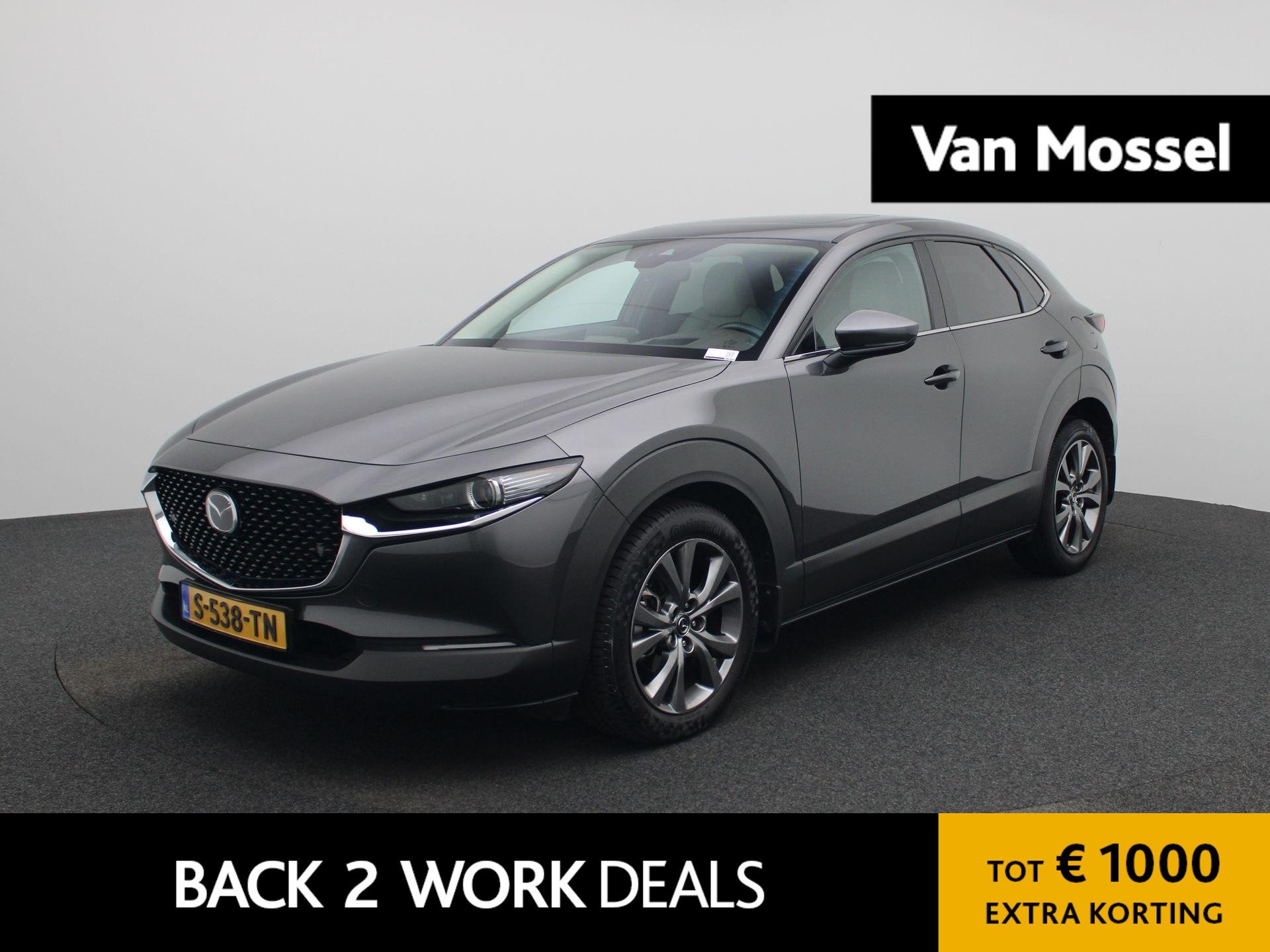 Mazda CX-30 2.0 e-SkyActiv-X M Hybrid Luxury | Automaat | sc, Auto's, Gebruikt, 600 kg, SUV of Terreinwagen, Zilver of Grijs