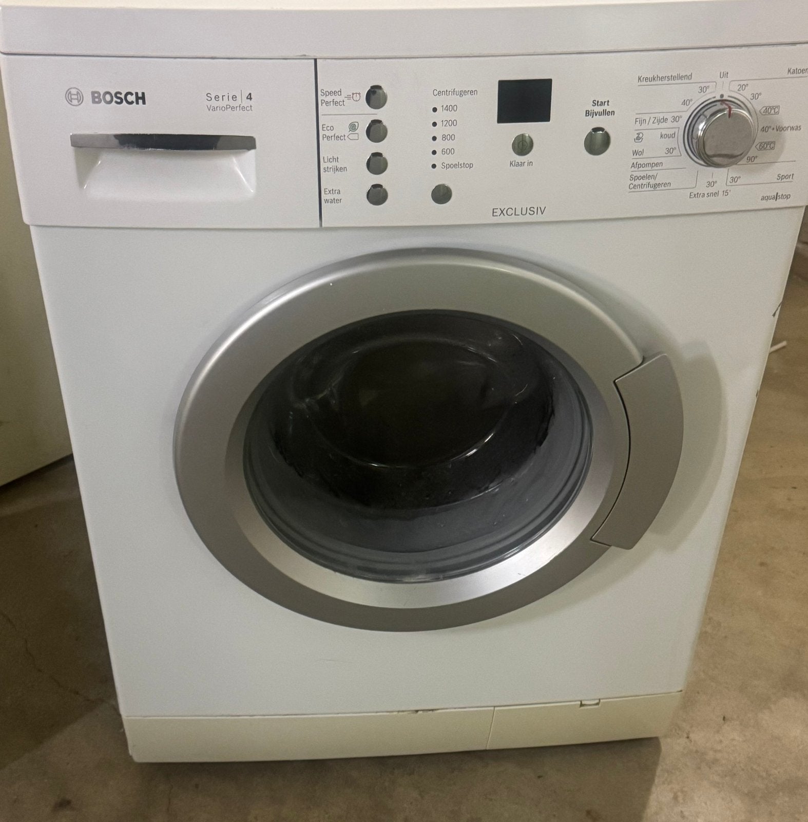 Bosch wasmachine, Ophalen, Gebruikt, 1200 tot 1600 toeren, 85 tot 90 cm
