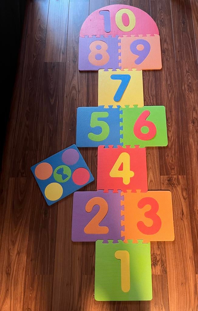Hinkelmat Foam - Puzzelen en Hinkelen (1-10), Ophalen of Verzenden, Gebruikt, Puzzelen