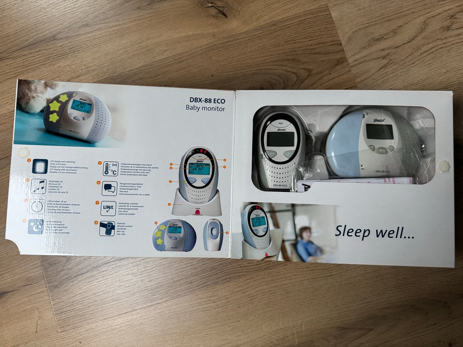 Alecto DBX-88 Eco babyfoon, Kinderen en Baby's, Babyfoons, Ophalen of Verzenden, Gebruikt, 250 meter of meer, Digitaal