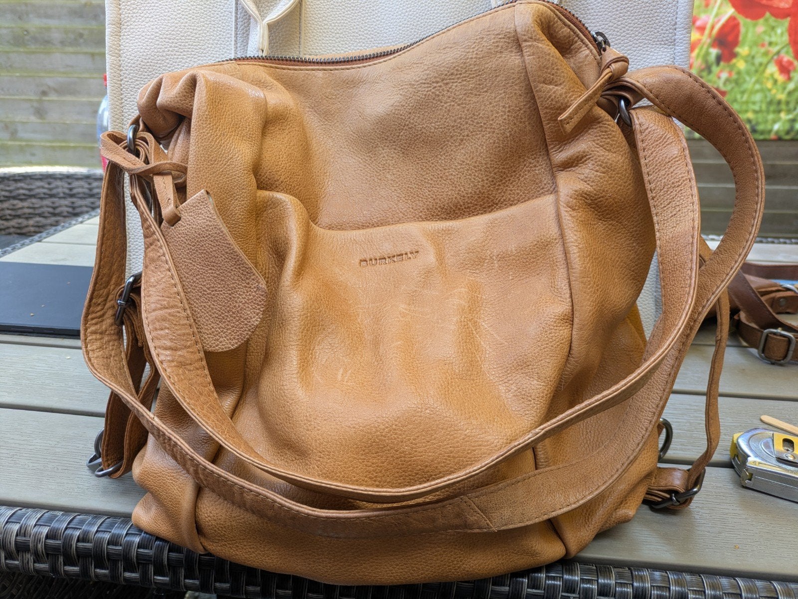 burkely tas licht bruin, Ophalen, Zo goed als nieuw, Bruin, Handtas