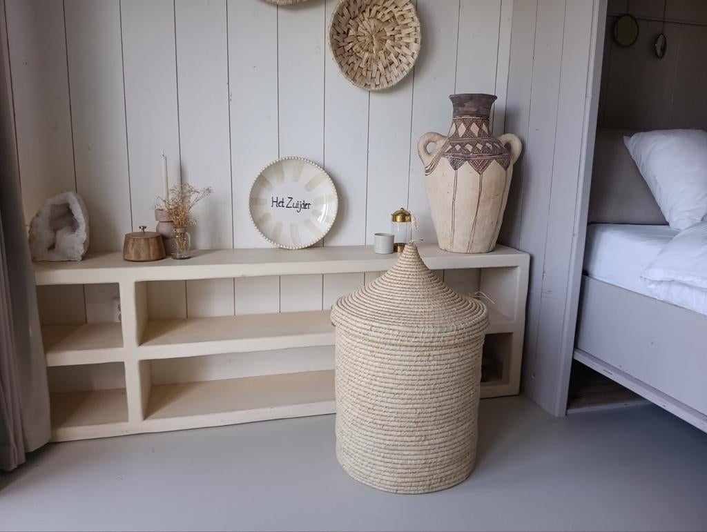 Mand,nieuw, wasmand, speelgoedmand, decoratief, rotan, Ophalen, Zo goed als nieuw, Rond, Riet