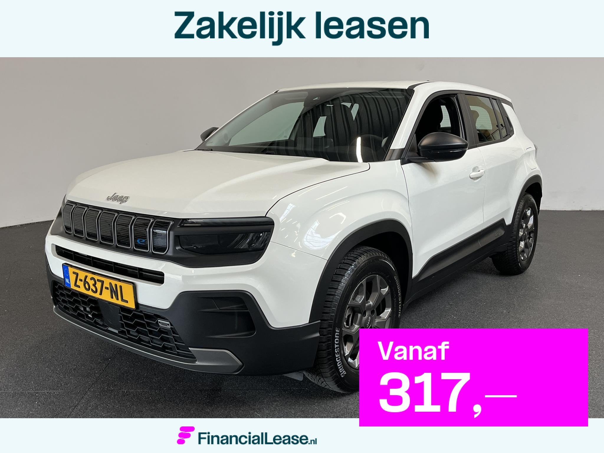 Jeep Avenger Longitude 54 kWh Navigatie Apple Carplay/ Andro, Stof, Gebruikt, 156 pk, Origineel Nederlands