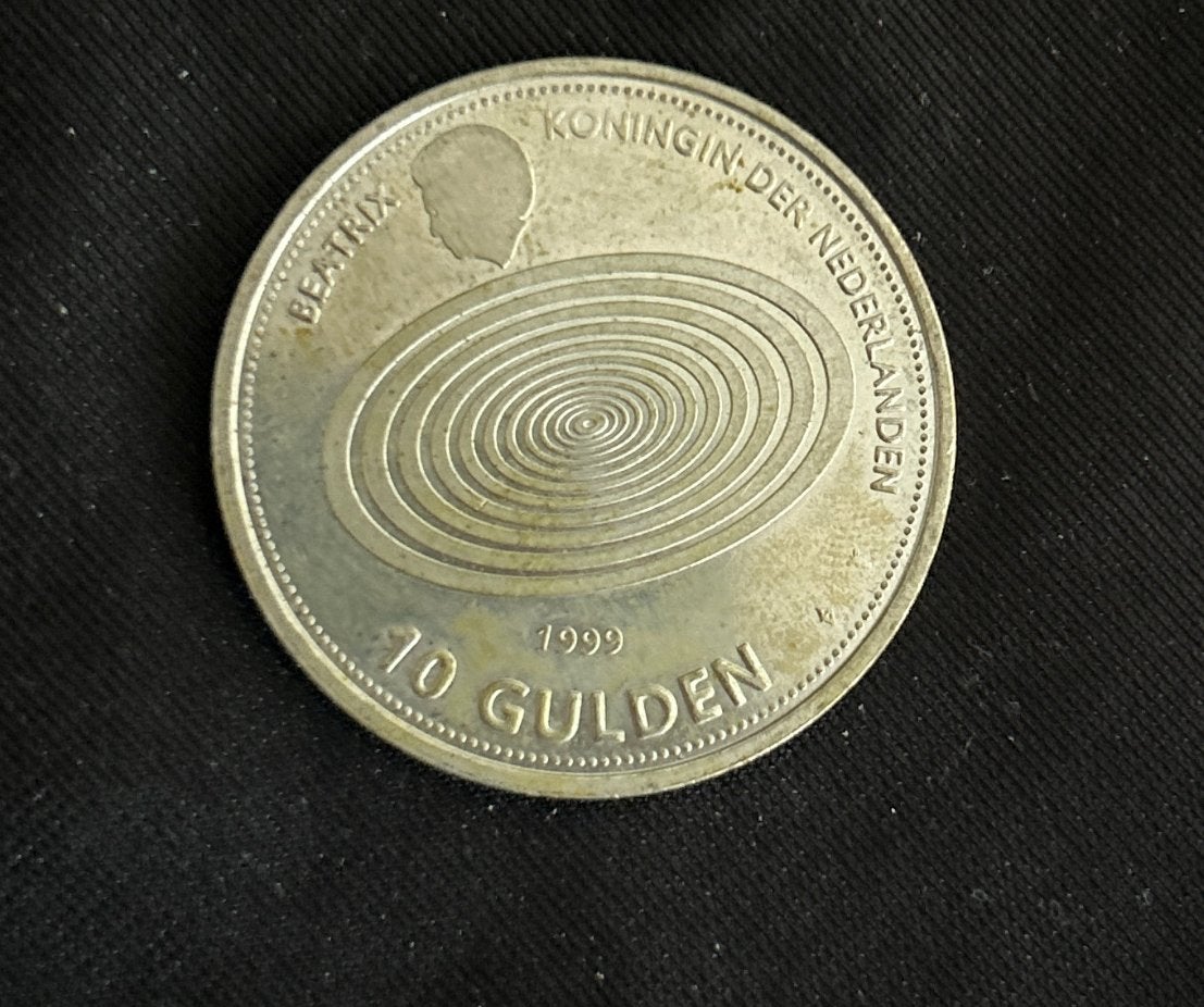 Zilveren 10 Gulden Munt Koningin Beatrix 1999/2000, Postzegels en Munten, Munten | Nederland, Verzenden, Koningin Beatrix, Zilver