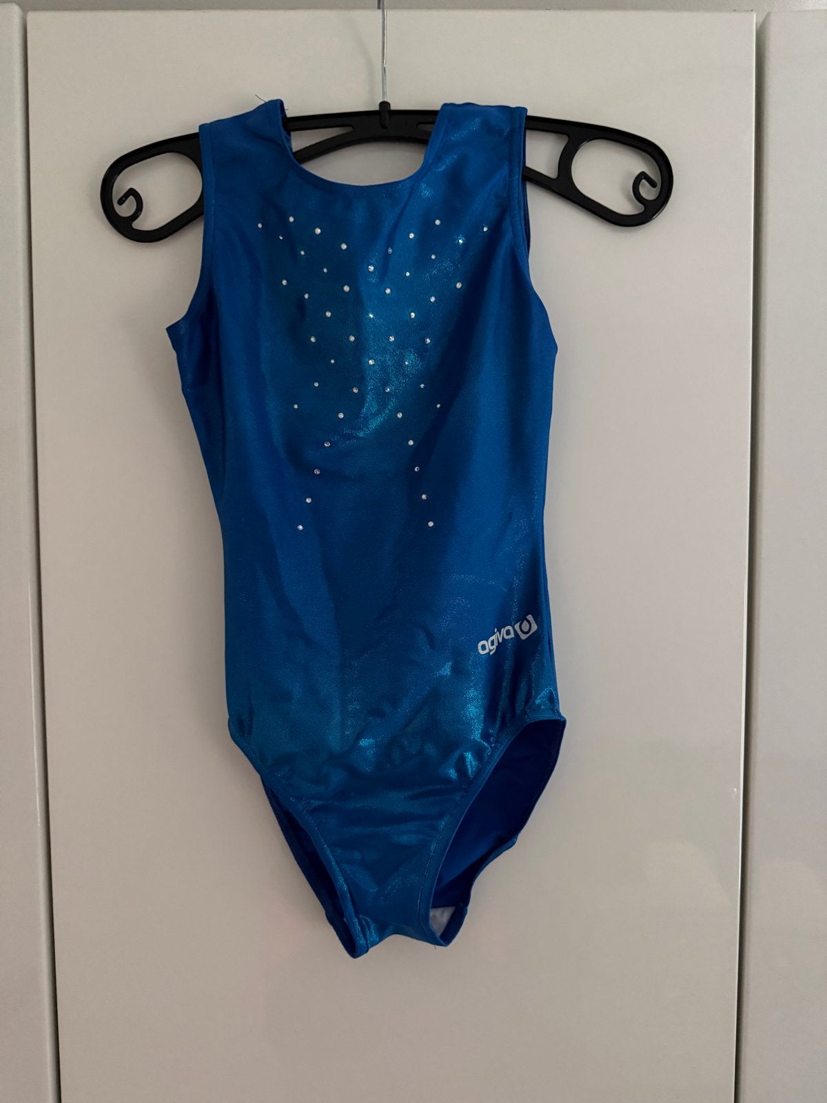 Turnpakje Agiva 2 stuks met short - Maat 152, Sport en Fitness, Turnen, Blauw, Overige typen, Ophalen of Verzenden, Zo goed als nieuw