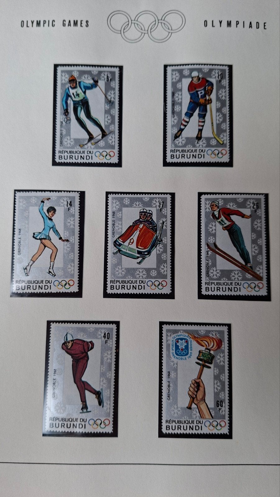 Burendag. Olympische Spelen 1968 Grenoble + 2 blokken !, Ophalen of Verzenden, Sport