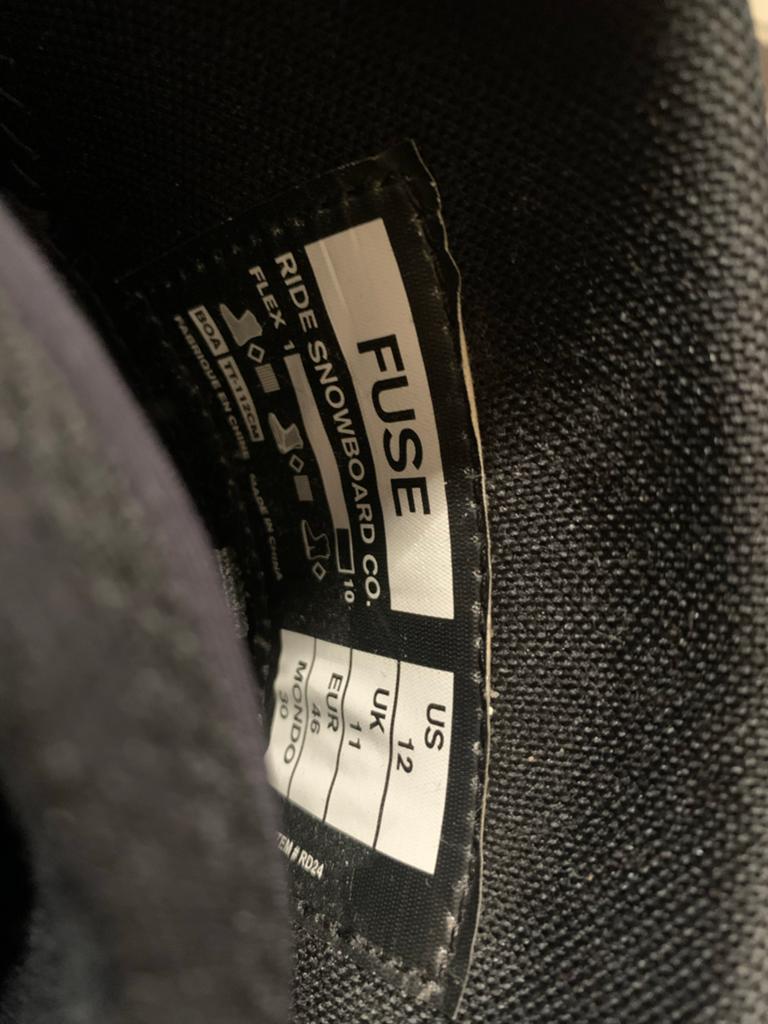 Ride Fuse Snowboard Schoenen met Custom Liners - US 12, Gebruikt, Snowboots, Skiën, Ophalen