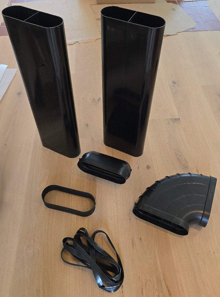 BORA Ecotube Onderdelen, Ophalen, Zwart, Nieuw, 50 tot 100 cm