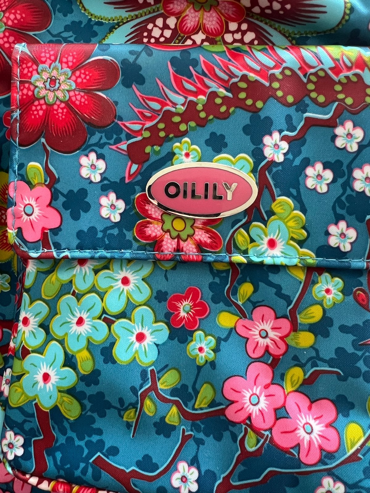 Oilily Tas - Blauw Roze Rood - Bloemen, Ophalen of Verzenden, Nieuw, Blauw, Oilily