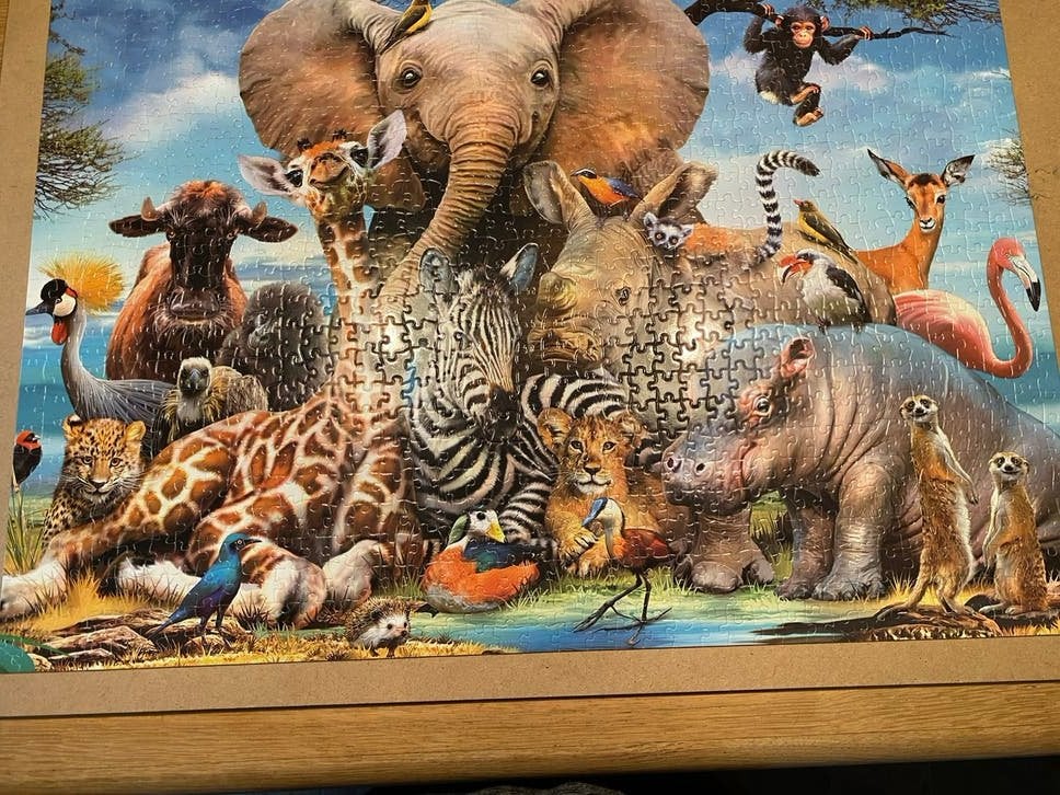 Puzzel Wild Animals 1000 stukjes, Ophalen of Verzenden, 500 t/m 1500 stukjes, Zo goed als nieuw