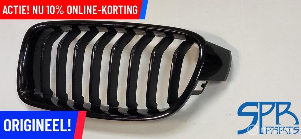 Grille BMW 3 SERIE F30 F31 HOOGGLANS ZWART GRILL NIER LINKS, Auto-onderdelen, Gebruikt, Ophalen of Verzenden, BMW, BMW