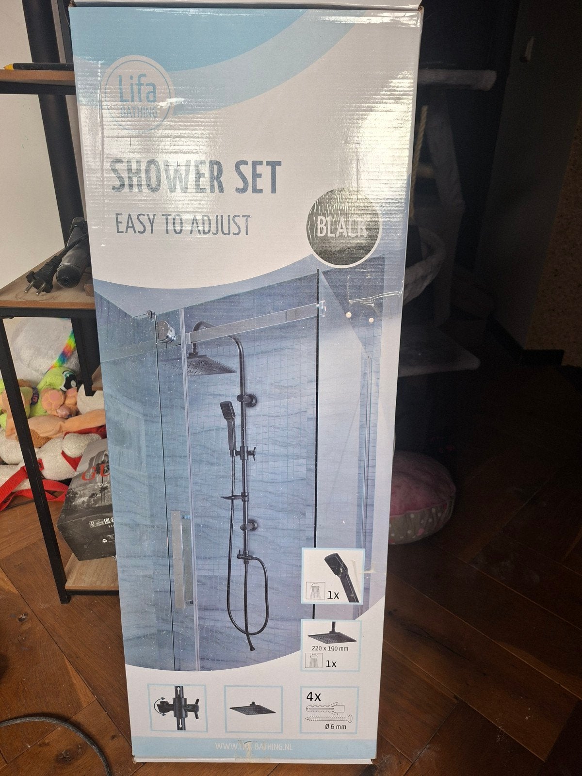 Lifa Bathing Doucheset Zwart - Nieuw in doos, Doe-het-zelf en Verbouw, Ophalen of Verzenden, Nieuw, Rvs, Douche