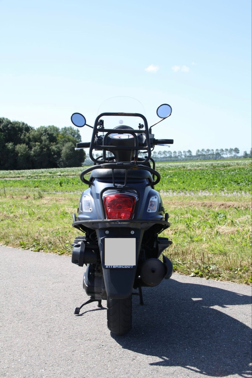 SYM Fiddle 2 - 4-takt injectie scooter met valbeugel en wind, Fietsen en Brommers, Ophalen, Gebruikt, Maximaal 45 km/u, 49 cc