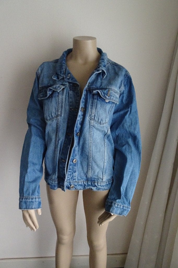 spijkerjas maat 48, Ophalen, Zo goed als nieuw, Maat 46/48 (XL) of groter, Blauw