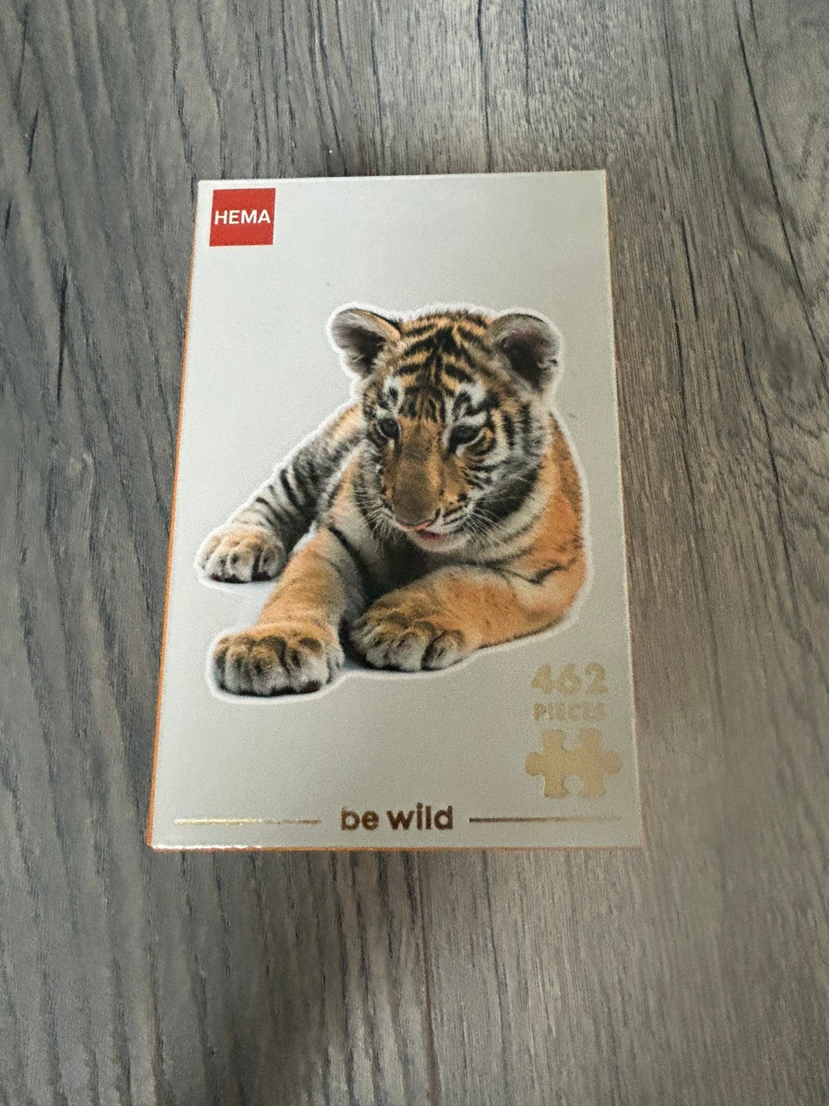 Hema tijger puzzel 462 stukjes, Ophalen of Verzenden, 500 t/m 1500 stukjes, Zo goed als nieuw, Legpuzzel
