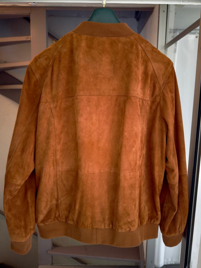 Wellington of Bilmore leren bomberjack camel maat 62 / 5XL, Ophalen of Verzenden, Zo goed als nieuw, Overige maten, Bruin