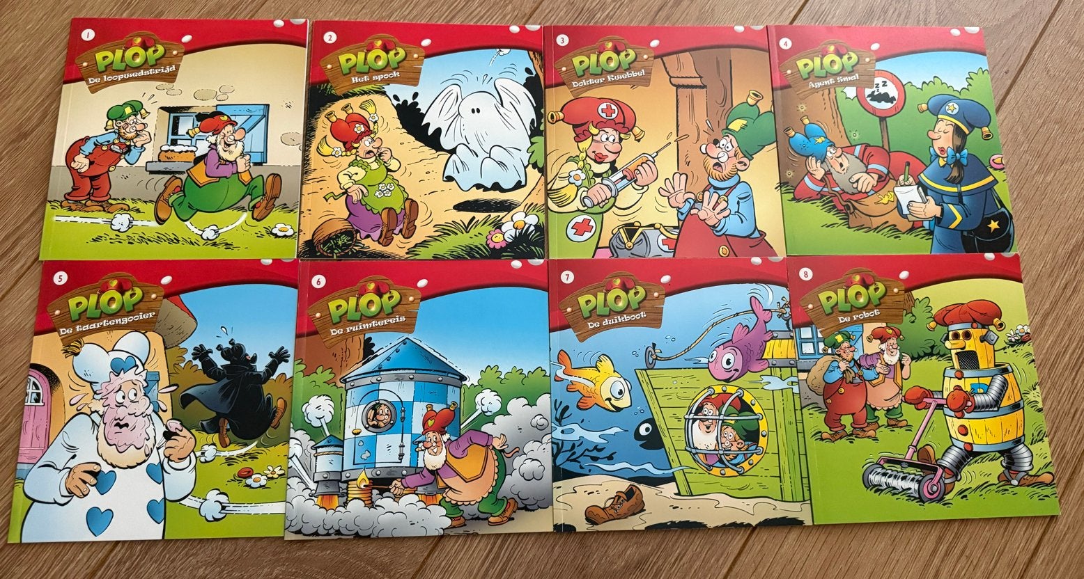Kabouter Plop stripboeken - Complete serie van 8, Boeken, Complete serie of reeks, Ophalen of Verzenden, Zo goed als nieuw